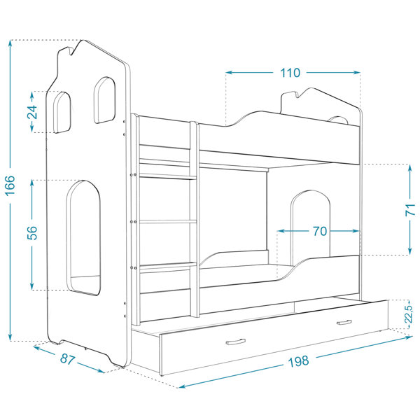 Isabelle & Max Etagenbett Ryland mit Schublade | Wayfair.de